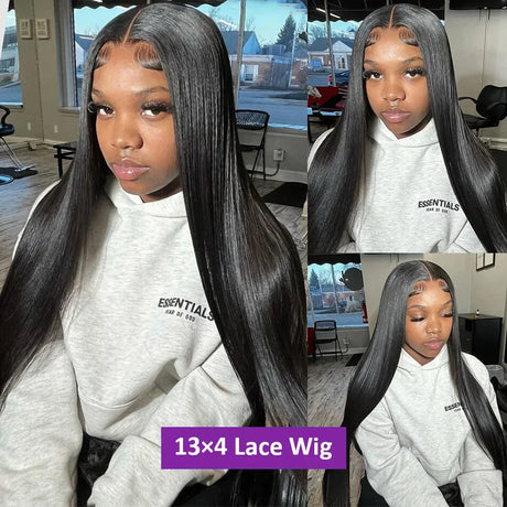 30 32 Inch Straight Lace human hair Frontal Wig 13x4 13x6 Hd Lace Front Wig Brazilian Bone Straight 5x5 Glueless Wig Human Hair