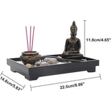 Buddha Statues and Table Candle Holder Zen, Garden Decoration with Sand and Stone Incense Burner,Yoga Incense Burner Decore