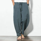 Harem Pants New Men's Cotton Linen Loose Pants Male Casual Solid Color Pants Trousers Chinese Style Sweatpants