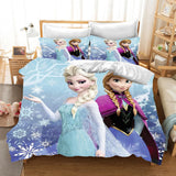 Cartoon Duvet Cover Disney Cute Frozen Printed Children 3-Piece Set 1 Quilt Cover Comforter Bedding Sets King Queen Size