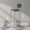 Nordic Bar Chair Light Luxury Home Golden Bar Stool Modern Simple High Chair Chair Back Bar Stool Balcony Restaurant Furniture