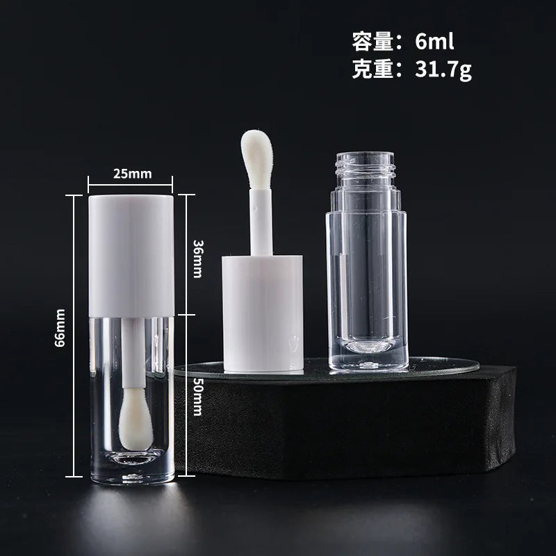 6ml Big Doe Foot On Lip Gloss Tube Empty Lipstick Lip Balm Refillable Bottle Lip Glaze Accessory Eyelash Cream Tools Wholesale