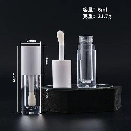 6ml Big Doe Foot On Lip Gloss Tube Empty Lipstick Lip Balm Refillable Bottle Lip Glaze Accessory Eyelash Cream Tools Wholesale