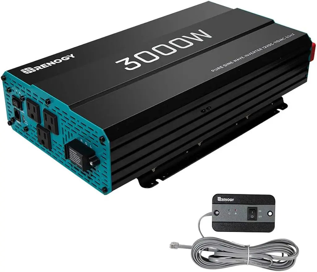 Renogy 3000W Pure Sine Wave Inverter 12V DC to 120V AC Converter