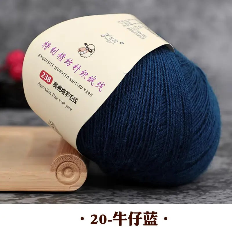 50g 100% Merino Wool Yarn Thin Yarn Soft Anti-pilling Eco-friendly High Quality for Hand Knitting Wool Crochet Knitting