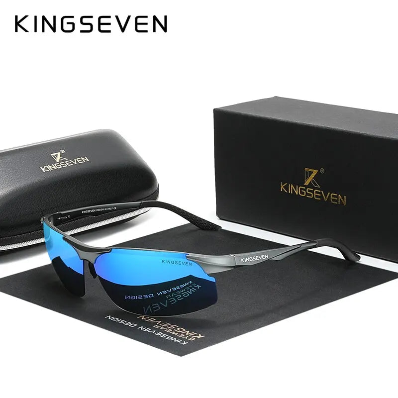 KINGSEVEN Genuine Polarized Men Aluminum Sunglasses Driving Mirror Lens Male Sun Glasses Aviation Women For Men Eyewear