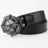 Fashion Hip Hop Style Belt Death's Head Skull Buckle Cowskin Leather Belt Crossbones Skeleton Reggae Heavy Metal Rock Decorative