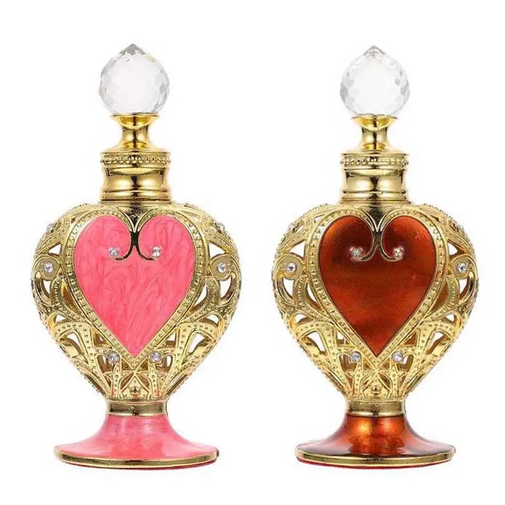 1Pc Middle Eastern Perfume Bottle Vintage Aromatherapy Fragrance Bottle Essential Oil Bottle Gold Plating Perfume Bottle