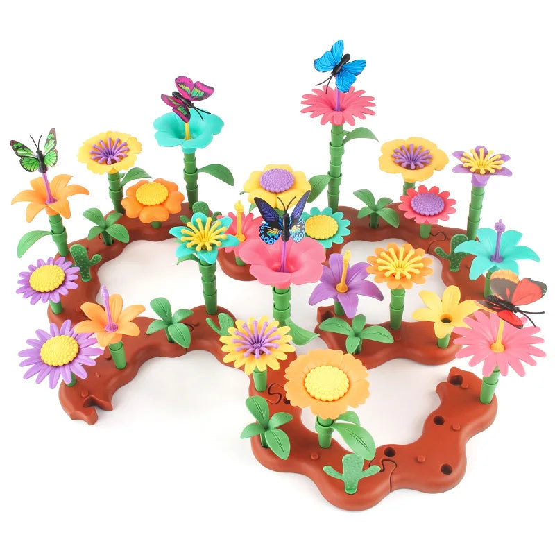 Flower Garden Building Toys for Girls Stacking Game For Toddlers STEM Educational Preschool Toy Gift