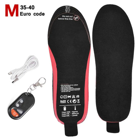 USB Heated Shoe Insoles Rechargeable Electric Foot Warming Pad Feet Warmer Sock Pad Mat Winter Outdoor Sports Heating Insole