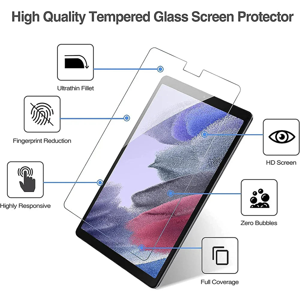 9H Tempered Glass Screen Protector For Samsung Galaxy Tab A7 Lite 8.7 Inch 2021 SM-T220 T225 Anti Scratch Tablet Protective Film