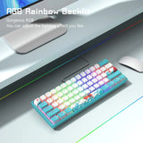 Womier WK61 Mechanical Keyboard RGB Wired Gaming Keyboard Hot-Swappable Blue Sea Theme with PBT Keycaps for Windows PC Gamers