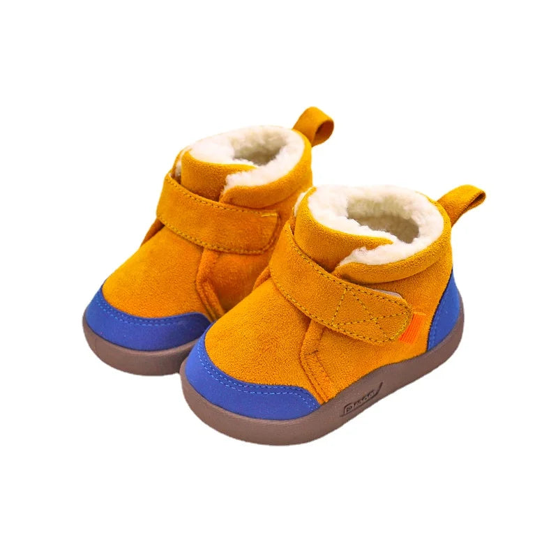 Winter Toddler Kids Girls Snow Boots Plush Warm Baby Boy Shoes Soft Bottom First Walkers