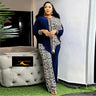 2023 Luxury New in Matching African Sets for Women Elegant Lady Evening Leopard Clothing Plus Size Dashiki Top and Pants Suits