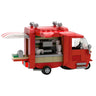 Gobricks MOC Winter Street View Christmas Grilling Stand Building Block set Hot Drinks Stands Tuk-Tuk Coffee Brick Kids Toy Gift