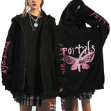 Melanie Martinez Portals Tour Zipper Hoodies Harajuku Casual Hooded Sweatshirts Hip Hop Streetwear Men's Zip Up Jacket Y2K Coats