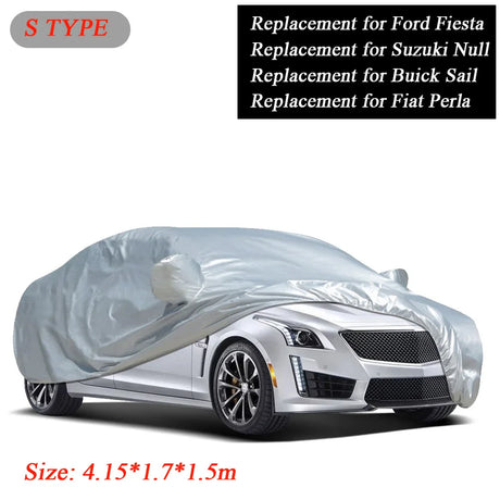 Universal Car Cover Full Cover Outdoor Indoor UV Protection Sunscreen Heat Protection Dustproof Scratch-Resistant Sedan M-XXL