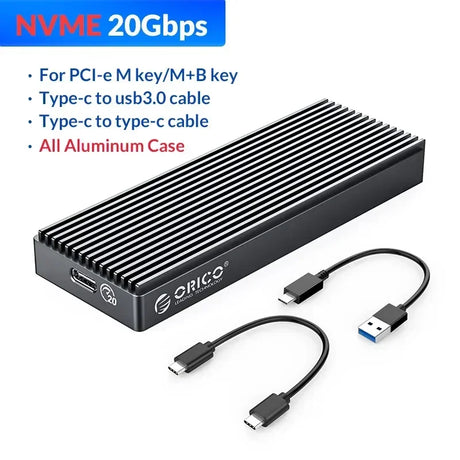 NVMe Enclosure USB C Gen2 10Gbps 20Gbps PCIe SSD Case M2 SATA NGFF 5Gbps SSD Case For 2230/2242/2260/2280 SSD