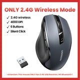 UGREEN Wireless Mouse Bluetooth5.0 Mouse Ergonomic 4000DPI 6 Mute Buttons Mouse For MacBook Tablet Laptops Computer PC 2.4G Mice