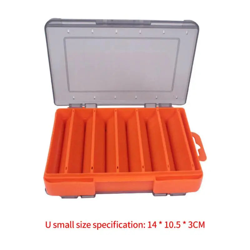 Fishing Tackle Box Lure Storage 14 Compartments Double Sided Open Case Strength Container Baits Gear Accesorios Pesca Tools Set