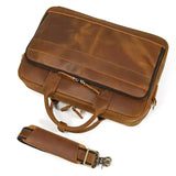 Newsbirds Men Briefcase Business Shoulder Bag Leather Messenger s Computer Laptop Handbag Men's Travel s 15" Male