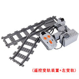 City Track Trains Uphill Flexible Soft Tracks Building Block Forked Straight Curved Railway Bricks Model Construction Toy Gift