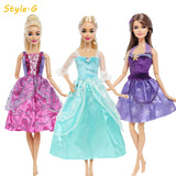 3 Sets Fairy Tale Classic Princess Doll Dresses COSPLAY Party Gown Clothes for Barbie Doll Accessories Kids Dollhouse Toys