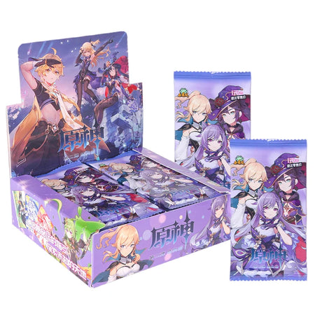 NEW Genshin Impact Cards Anime TCG Game Collection Pack Booster Box Rare SSR Surrounding Table Toys For Family Children Gift