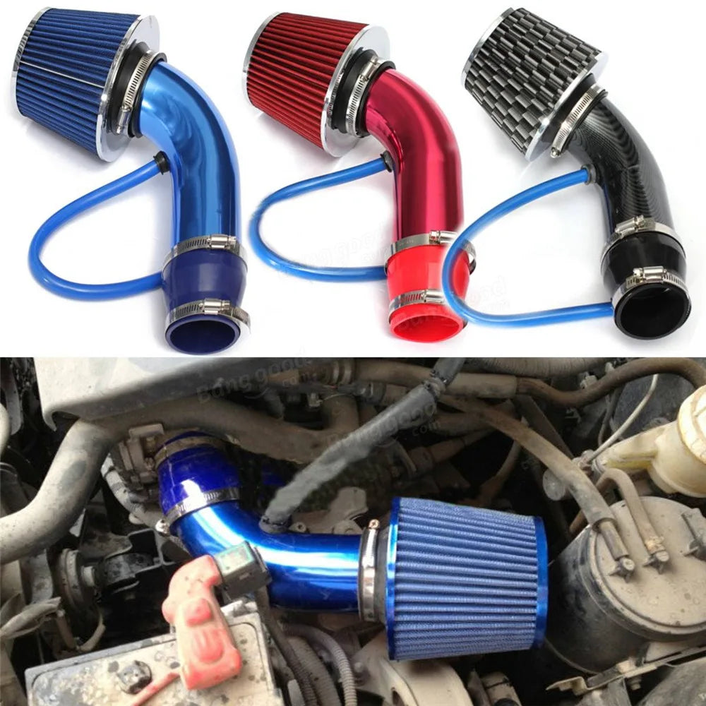 76MM 3 '' Universal Automotive Modification Mushroom Head Filter Air Filter Air Filters Intake Aluminum Pipe Kit Caliber