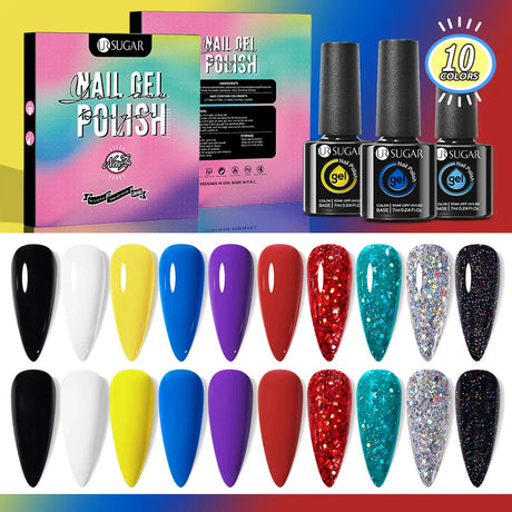 UR SUGAR Christmas Color Kit Autumn Winter Series 10Pcs Set Nail Art Design Soak Off UV LED Gel Semi Permanent Manicure