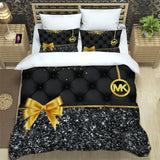 M-Michael-Kors logo printed Bedding Sets exquisite supplies set duvet cover bed comforter set bedding set luxury birthday gift