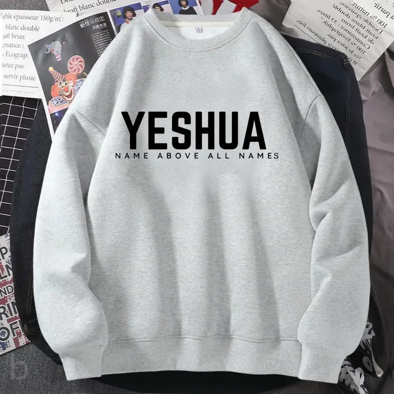 Yeshua Christian Jireh Sweatshirt Jehovah Jesus God Knitted Hoodie O Neck  Female Clothing Men Women Plus size