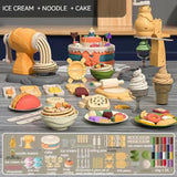 3D Plasticine Mold Modeling Clay Ice Cream Color Clay Noodle Maker Diy Plastic Play Dough Tools Sets Toys for Kids Birthday Gift