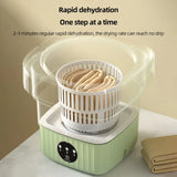 6L Portable Foldable Washing Machine Mini Underwear Sock with Spin Dryer Automatic for Baby Clothes Family Travel Camping