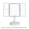 Foldable Makeup Mirror with LED Light 3 Tone Lights Desktop Vanity Mirror 2X/3X Magnifying 360° Adjustable Rechargeable