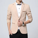 5XL-M Brand Mens Casual Blazers Spring Autumn Fashion Slim Fit Suit Jacket Single Breasted Business Office Social Blazers Hommes