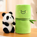 NEW Kawaii Bamboo Tube Panda Set Plush Toy Cute Plushies Stuffed Animal Bear Doll Reversible Design Children's Birthday Gift