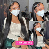 Brazilian Bone Straight 13x4 Transparent Lace Front Wigs 5x5 Glueless Wig Human Hair Ready To Wear For Black Women Bling Hair