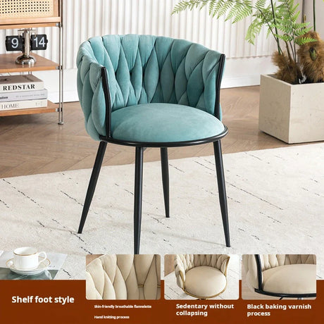 Living room velvet Armchair Fashion Design coffee chair Bedroom makeup chair back lift swivel Nail dressing chair home furniture