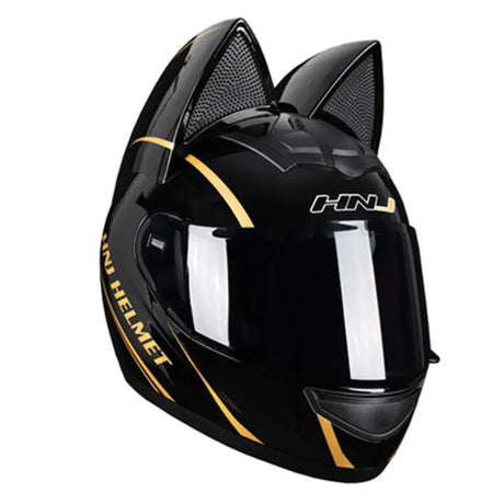 Motorcycle Full Face Helmet Cat Ear Helmet Women Moto Ear Helmets Personality Motorbike Helmet Motocross Capacete Casque