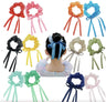 12Pcs Fairy Organza Hair Scrunchies with Ribbon Hair Bows Durable Hair Ties for Thick Hair Ponytail Holders Toddler Girls