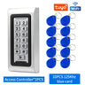 Smart Home Aluminum IP68 Waterproof Standalone RFID Access Control Keypad with Wifi Tuya APP metal Key Access controler 2000User