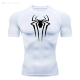 The New Short Sleeve Men's T-Shirt Summer Breathable Quick Dry Sports Top Bodybuilding Track suit Compression Shirt Fitness Men