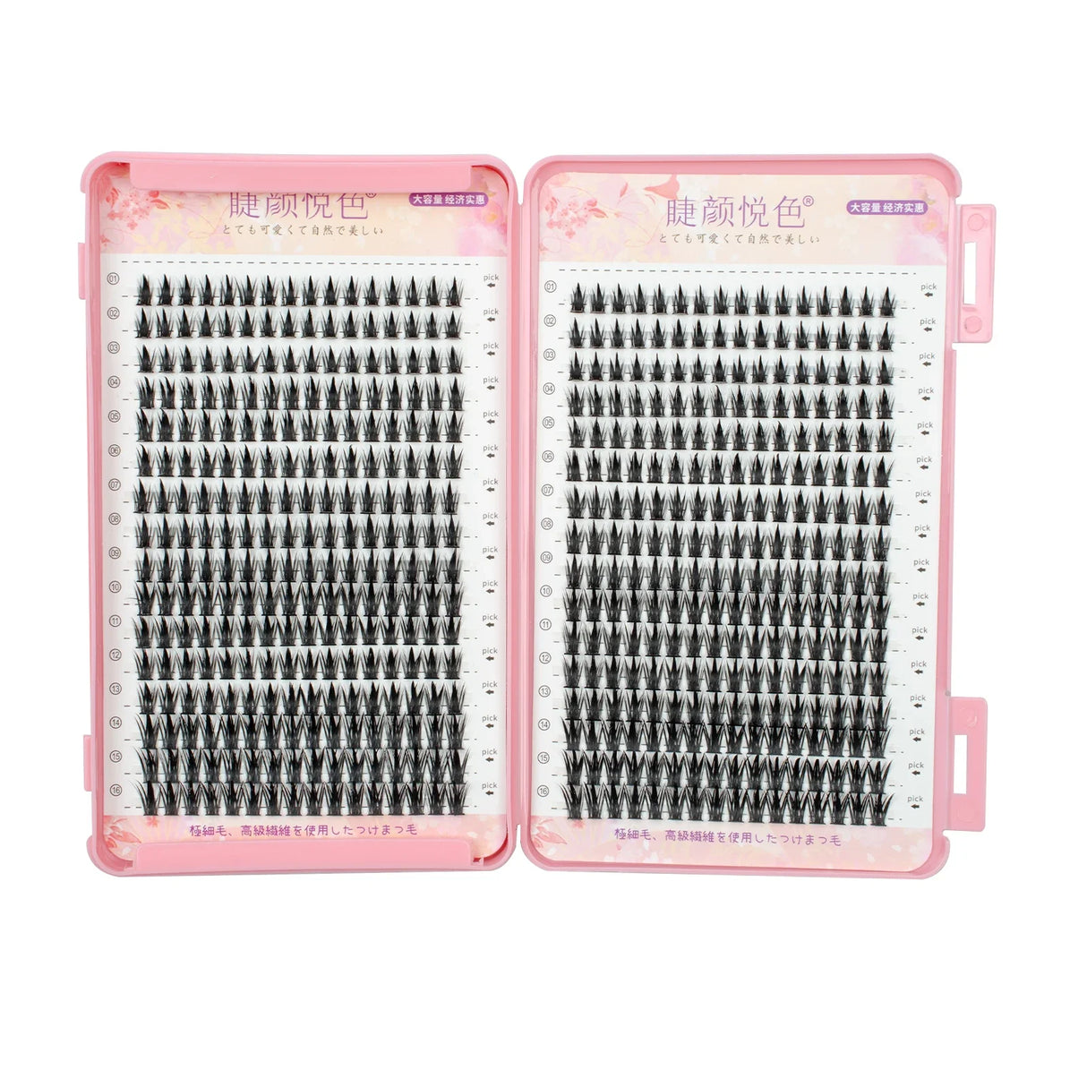 Fake Eyelashes 320 Clusters Individual Lashes Mixed Length Eyelash Book Soft Natural Look Fox Eye Korean Cute Makeup Eyelashes