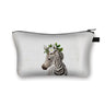 Animal Print Cosmetic Bag Women Makeup Bag Kawaii Koala/Elephant/Elk Toiletry Canvas Travel Organizer Zipper Pouch Handbag Purse