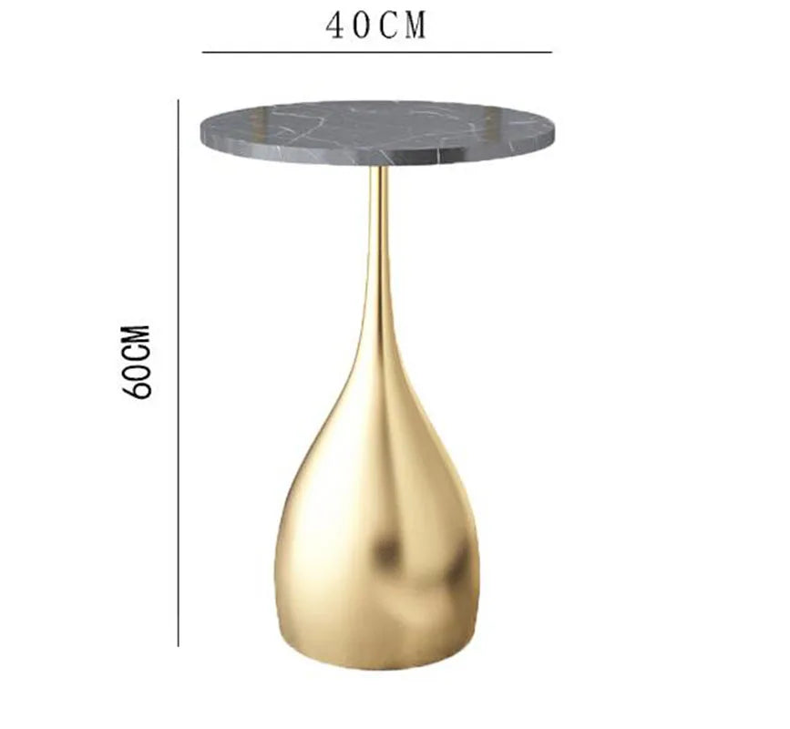 منضدة قهوة Nordic Simple Creative Small Coffee Table Living Room Sofa Round Table Side Table Bedside Marble Corner Table Gold