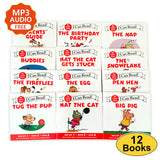 12Books/set Biscuit Series Phonics English Picture Books "I Can Read" Kids Education Toys For Children Pocket Reading Book