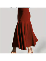 Spring and Autumn New Women's Plus Size Fashion Spice Girl Style Draped Pleat Design Half Skirt