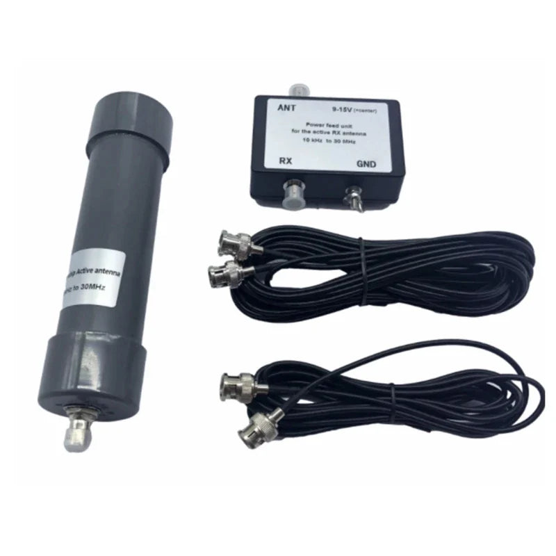 Universal 10 kHz-30 MHz Mini Whip Active Antenna Replacement with BNC to BNC Connection Cable for Radio Communication