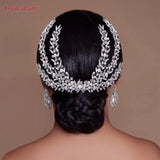 YouLaPan Rhinestone Pearl Headpiece with Comb Bridal Headwear Wedding Hair Accessories Jewelry Woman Headdress Bride Tiara HP530